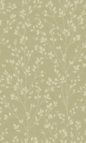 Beige Minimalist Tropical Leaves Wallpaper R9316