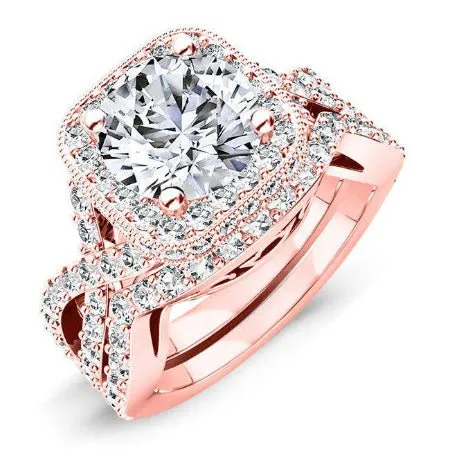 Clover - GIA Natural Round Diamond Bridal Set