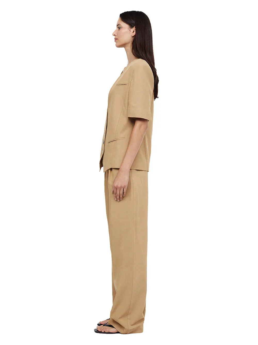 Coastliner Short Sleeve Blazer (Tan)