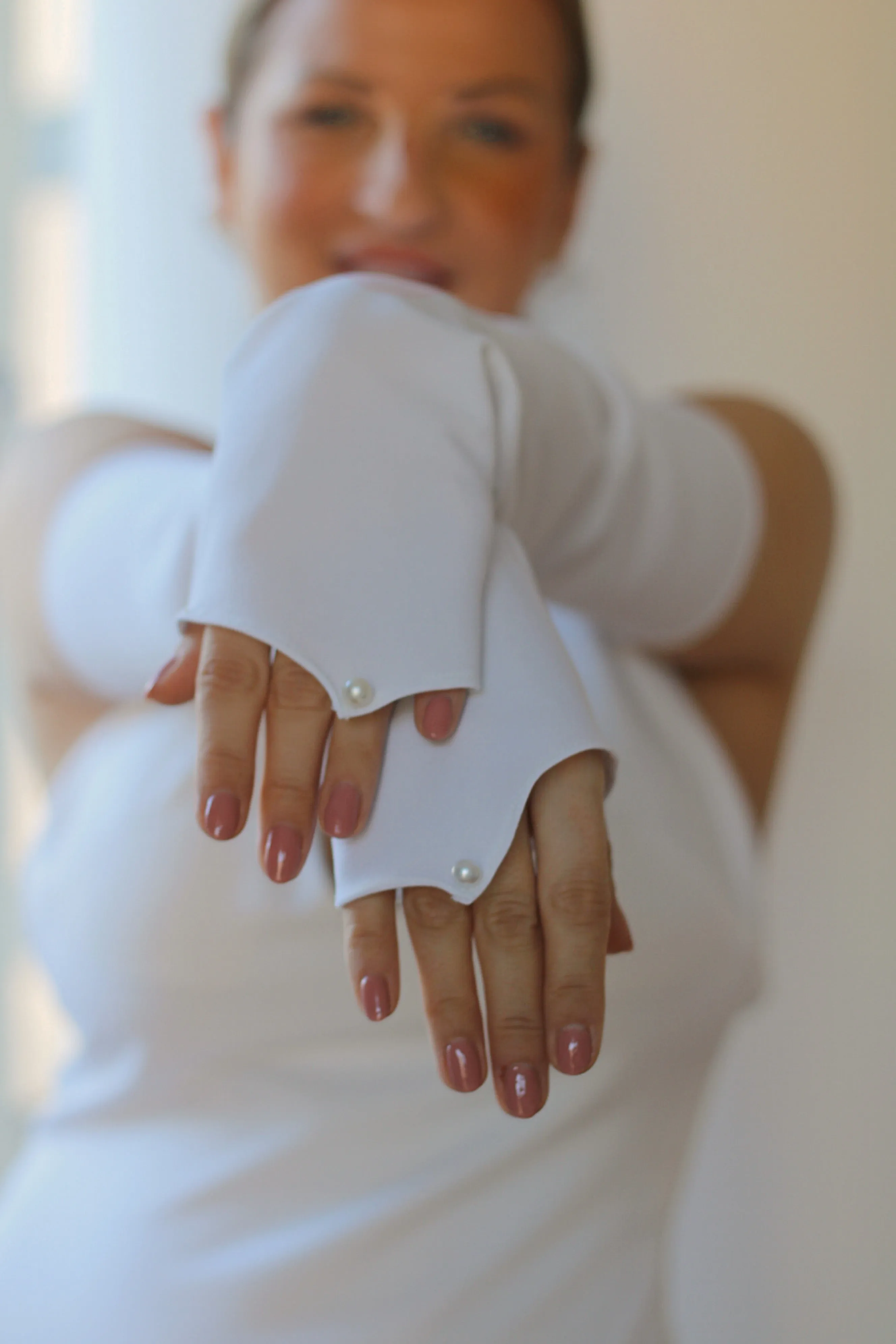 Detachable Crepe Bridal Sleeves
