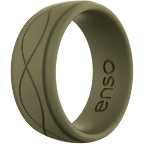 Enso Rings Men's Infinity Series Silicone Ring - Pine
