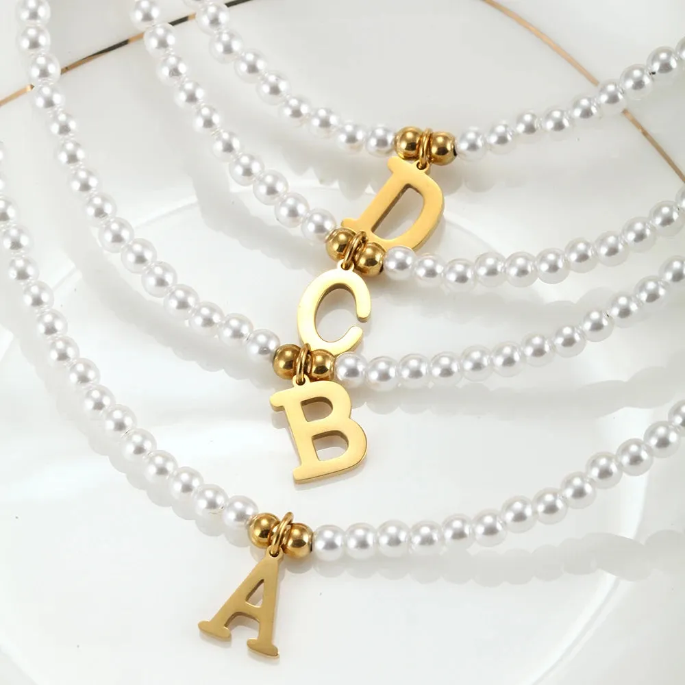 Initial Pearl Necklace