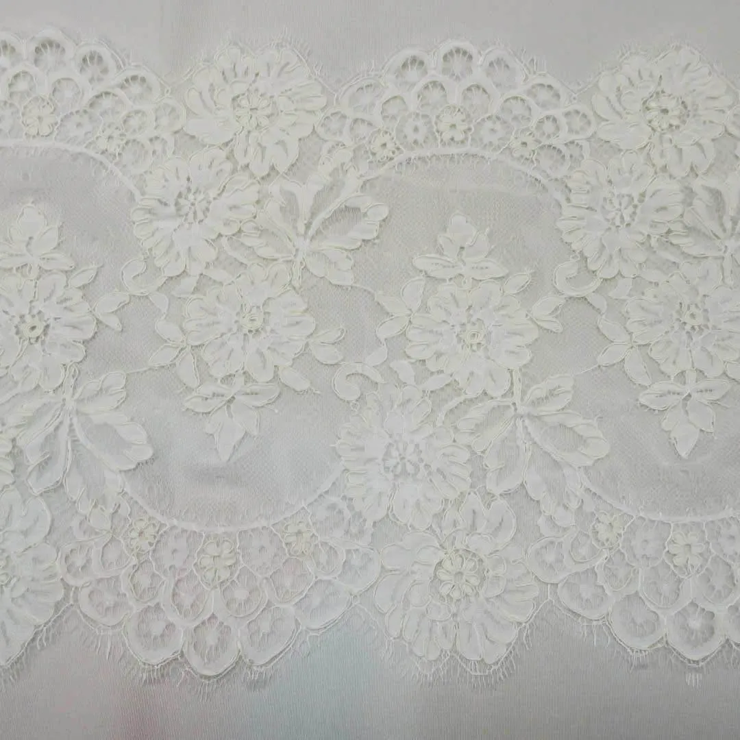 Ivory Corded Floral French Bridal Trim