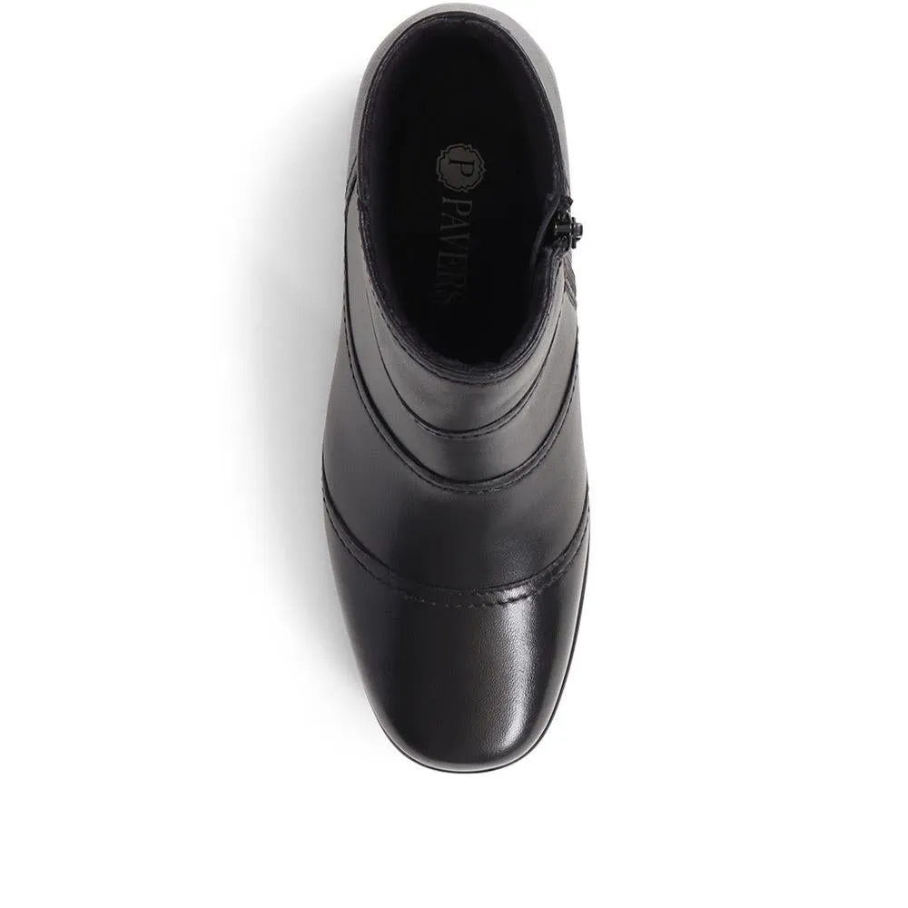 Leather Wedge Ankle Boots - KF38008 / 324 492