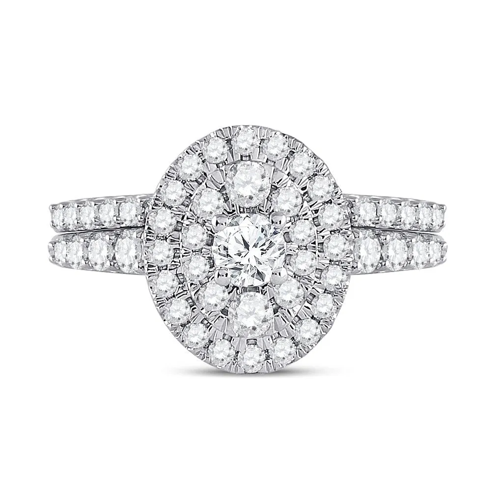 Radiant Love 10kt Yellow Gold Diamond Bridal Wedding Ring Set