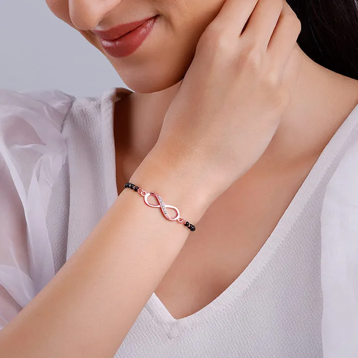 Rose Gold Eternity Mangalsutra Bracelet